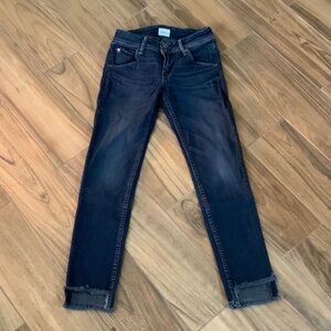 Hudson Jeans Dark Blue Ankle Cropped Women's Jeans